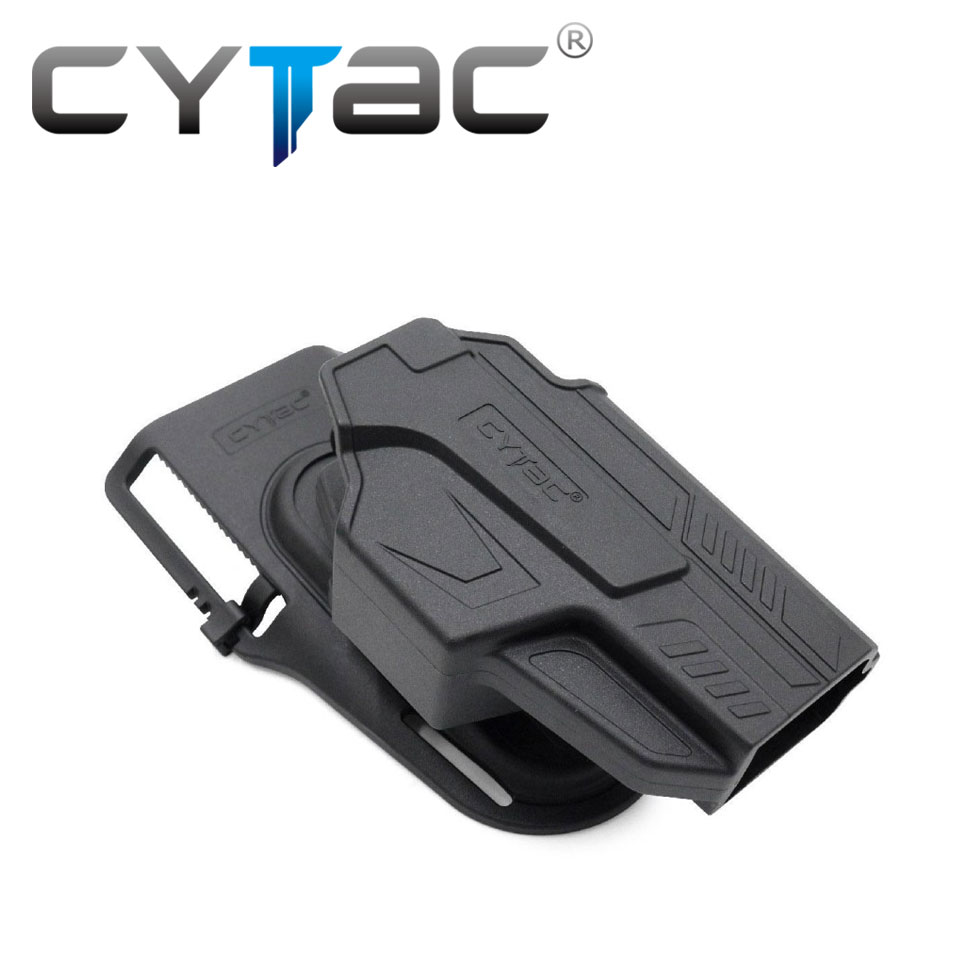 (งานแท้) ซองปืนปลดนิ้วโป้ง + เพลทลดต่ำ + รัดขา ยี่ห้อ Cytac