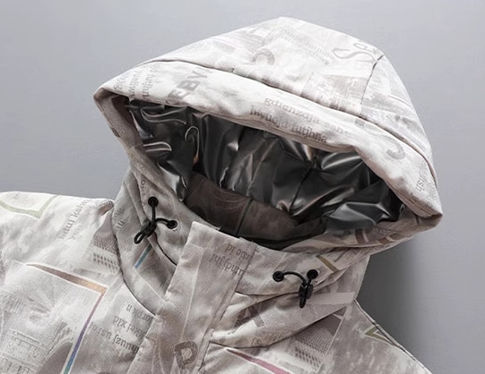 M2324-0002 เสื้อกันหนาวผู้ชาย บุนวม ลายสวยจ้า