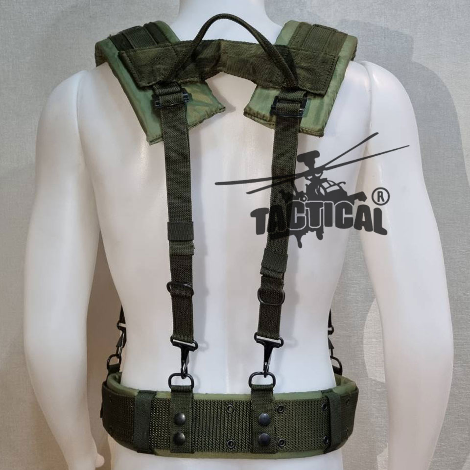 ชุดเข็มขัด + สายโยงบ่า แบบใหม่ (เหล็ก/ทองเหลือง) มีแยกขายเป็นชิ้น