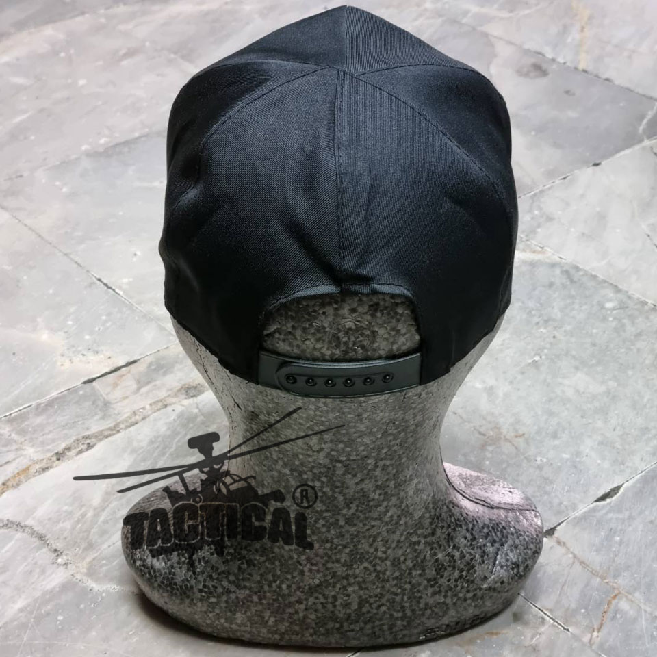 หมวกแก๊ปยางยืด ดำ/กรมท่า