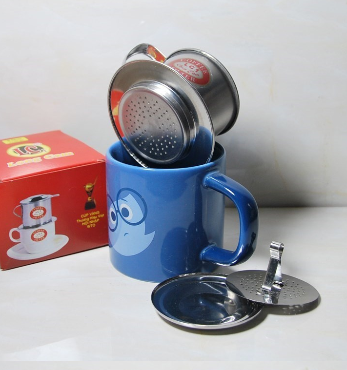 กาชงกาแแฟดริปเวียดนาม สแตนเลส เล็ก LC มีด้ามจับ 50 cc. 1610-386