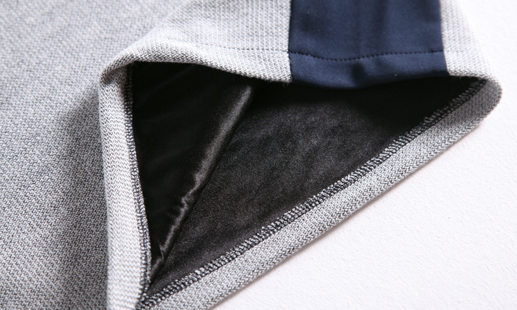 PreOrderไซส์ใหญ่ - เดรสกันหนาวแฟชั่น ไซส์ใหญ่ สไตล์สาวญี่ปุ่น สีเทาน้ำเงิน