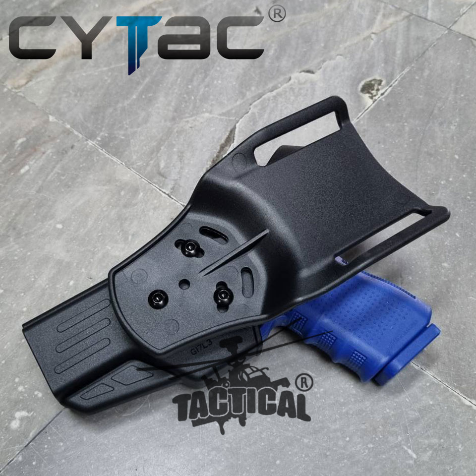 (งานแท้) ซองปืนพร้อมเพลทลดต่ำ Lock 2 ชั้น Cytac ปลดนิ้วชี้