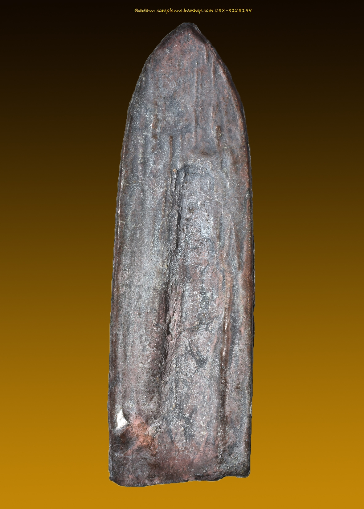 พระร่วงหลังรางปืน พิมพ์ใหญ่ฐานเตี้ย เนื้อสำริด 6.9x2.2 cm กรุวัดพระศรีรัตนมหาธาตุราชวรวิหาร ศรีสัชนาลัย สุโขทัย อายุนับพันปี หายากยิ่งยวด มหัศจรรย์ที่สุดของที่สุดในสยามประเทศ