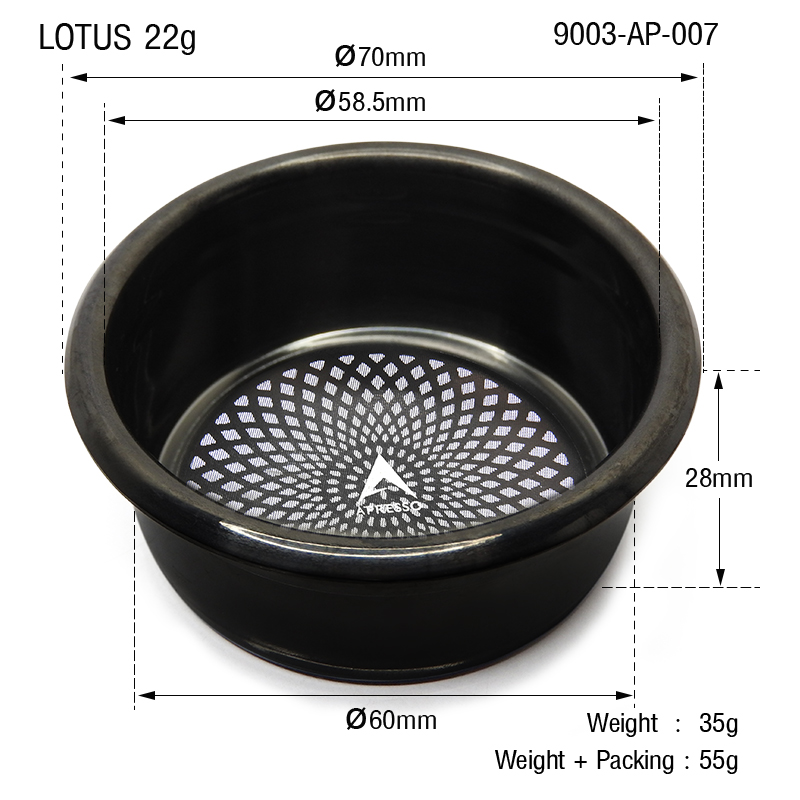 ตะแกรง APRESSO LOTUS 22g รหัส 9003-AP-007