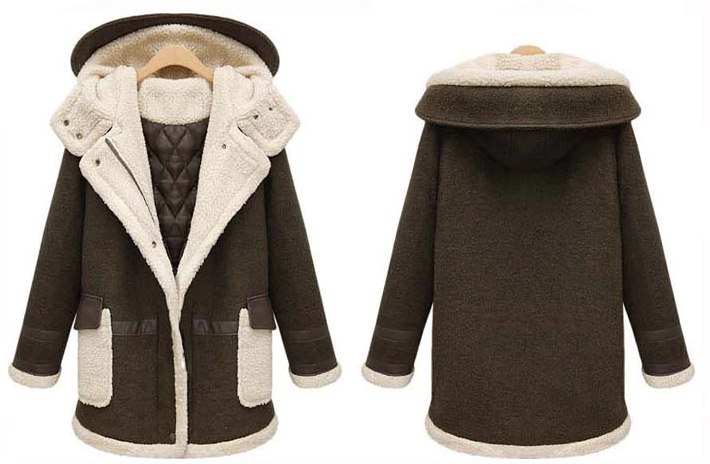 PreOrderคนอ้วน - เสื้อแจ๊คเก็ตกันหนาวแฟชั่น ไซส์ใหญ่ คนอ้วน ผ้ากัมมะหยี่ ขนสัตว์ มีHood สี : น้ำเงิน / น้ำตาล