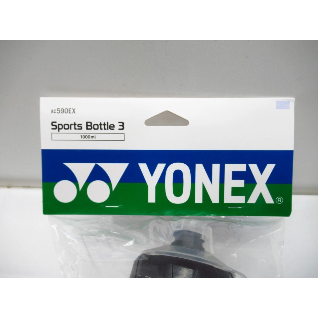 YONEX Accessories Sports Bottle 3 AC590 Black(007) ขวดน้ำดื่ม โยเน็กซ์ ขนาด 1 ลิตร ลายโลโก้ จาก YONEX ญี่ปุ่น 🇯🇵