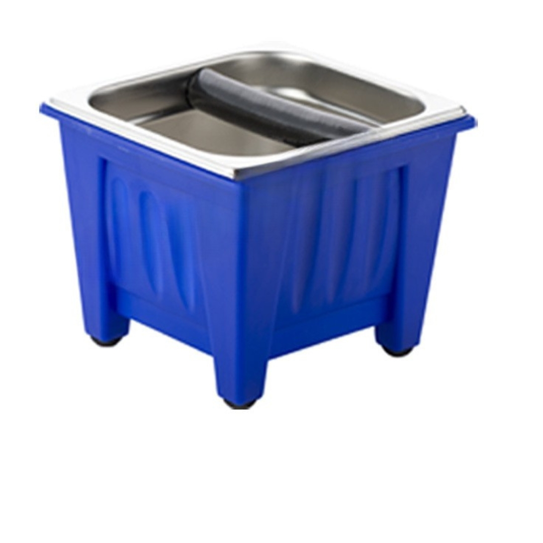 ถังใส่กากกาแฟพร้อมที่เคาะกากสแตนเลสลึก 10 ซม. รหัส 1610-209