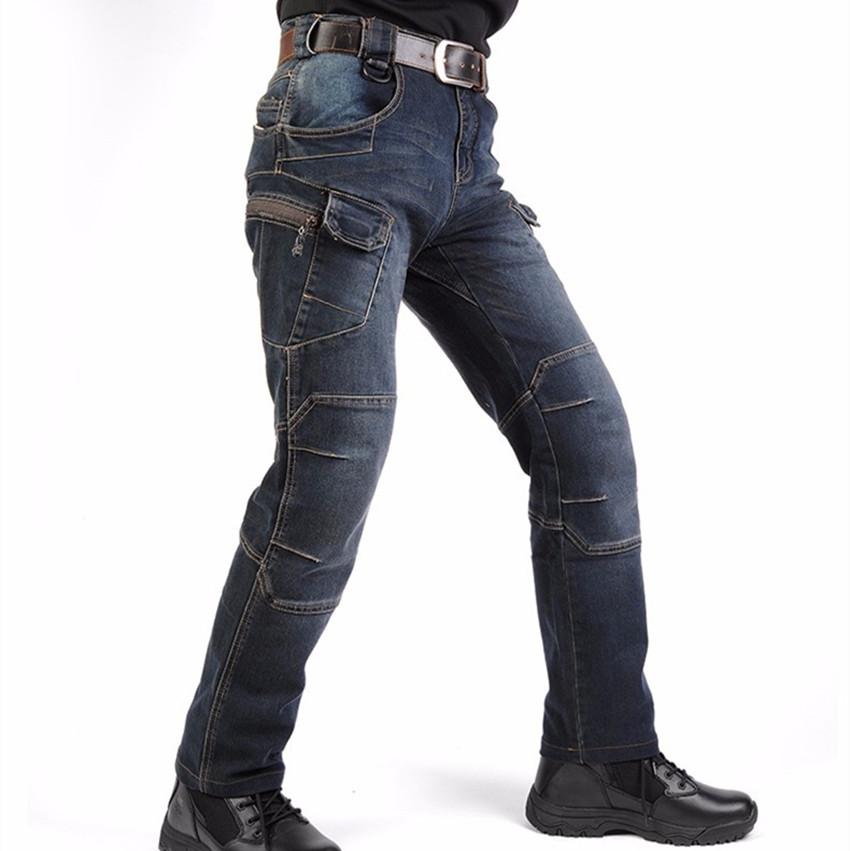 กางเกง IX7 สียีนส์ ผ้ายืด