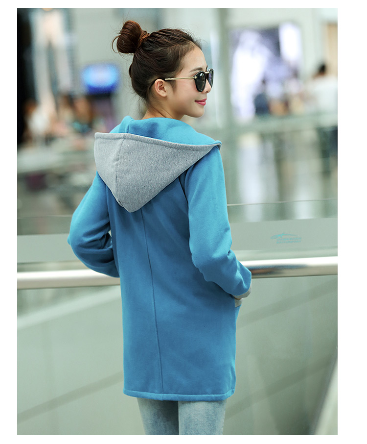 PreOrderเสื้อผ้าคนอ้วน - เสื้อกันหนาวไซส์ใหญ่ เสื้อวอมสบาย ๆ สี : เทาแดง / ฟ้าเทา