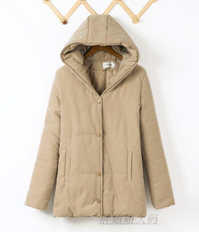 PreOrderคนอ้วน - เสื้อกันหนาวแฟชั่น ไซส์ใหญ่ คนอ้วน ผ้าฝ้ายโพลิเอสเตอร์ บุนวมหนา มีHood สี : กากี / น้ำเงิน / ดำ