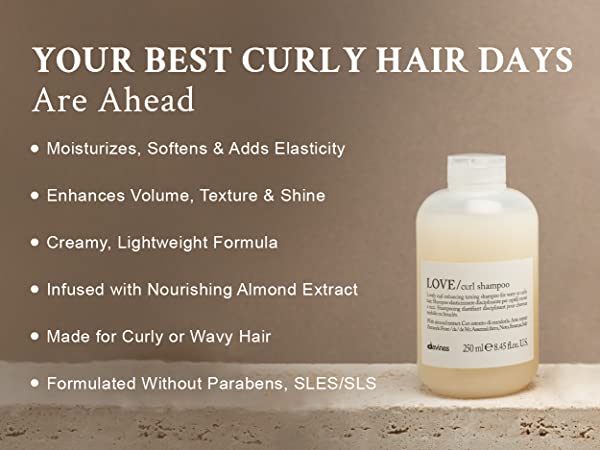 Davines Love Curl Shampoo แชมพูสำหรับผมหยิกหยักศกธรรมชาติและผมดัด 250ml