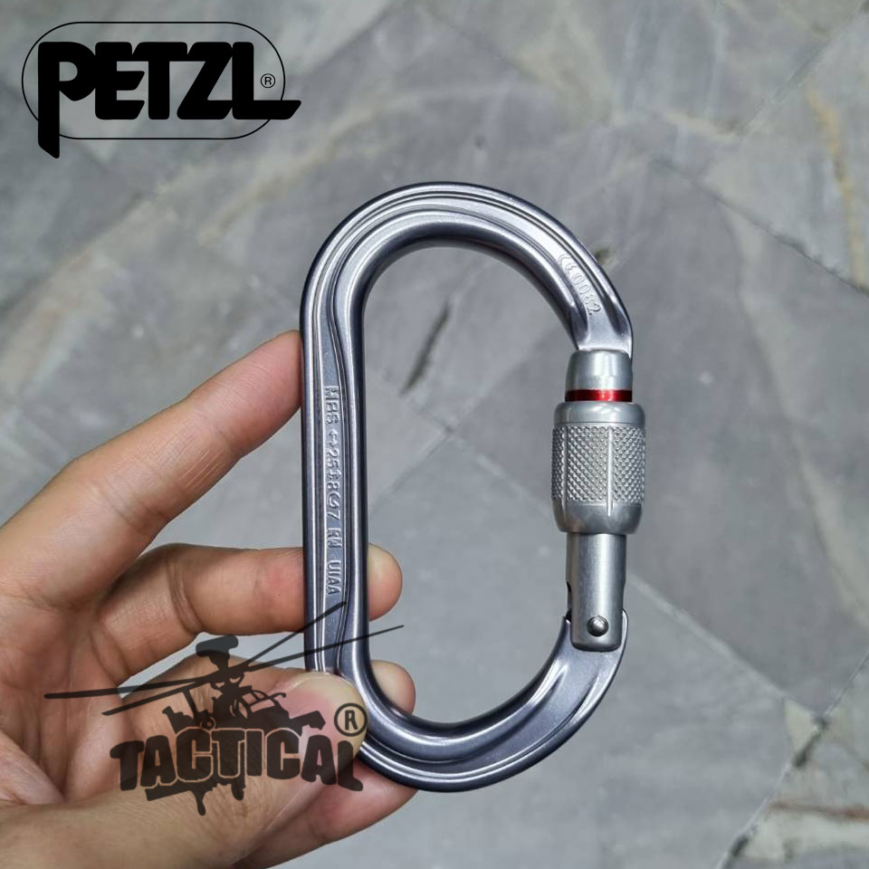 Carabiner (Petzl) OK SCREW-LOCK เงิน