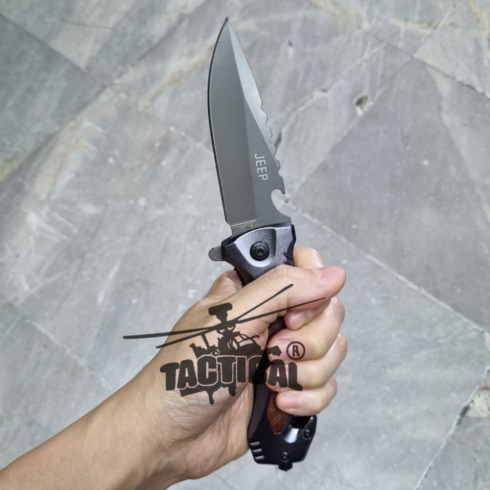 มีดพับ JEEP ลายไม้