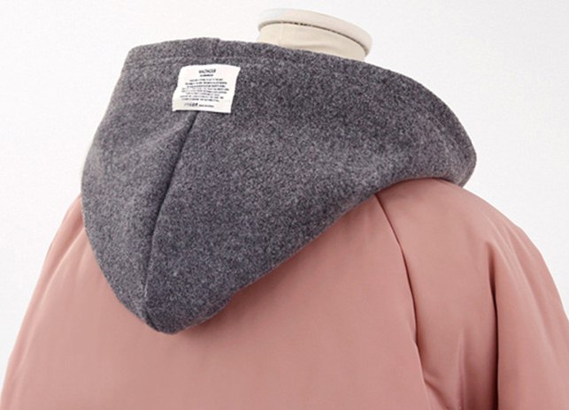 LD004 - เสื้อกันหนาว - เสื้อแจ๊คเก็ต มีHood ด้านในผ้ายืดบุขน สี : เขียว / ชมพู