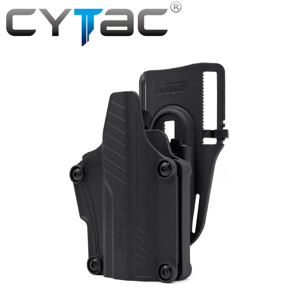 (งานแท้) ซองปืน Mega-Fit (นิ้วโป้ง) + เพลทลดต่ำ + รัดขา ยี่ห้อ Cytac