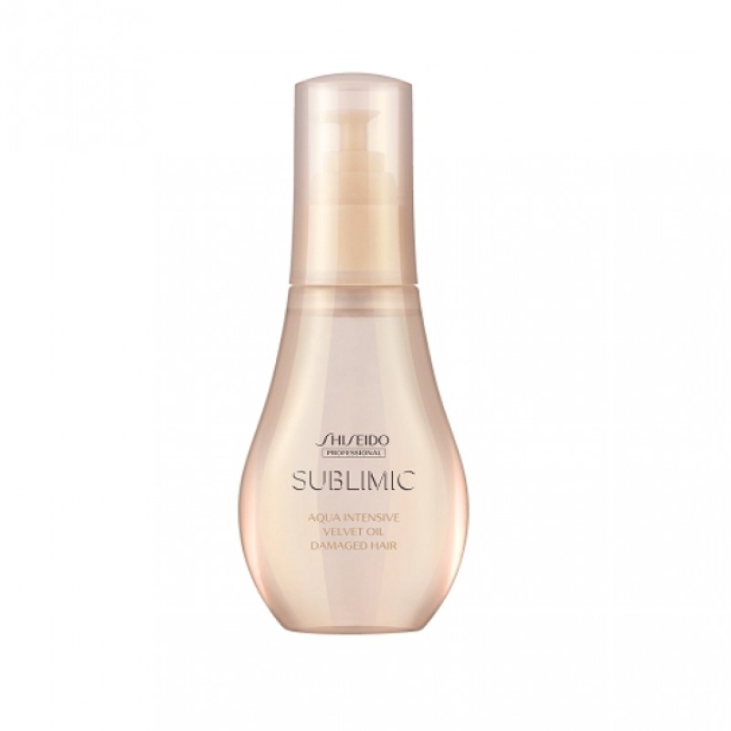 SHISEIDO SUBLIMIC Aqua Intensive Velvet Oil ใช้ได้กับผมทุกประเภท บำรุงผมที่แห้งเสีย ขาดความชุ่มชื่น ขนาด 100 กรัม