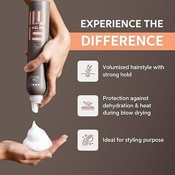 Wella EIMI Extra Volume - Strong Hold Volumizing Mousse 300ml มูสจัดแต่งลอนผมดัด ชนิดเพิ่มโวลุ่ม อยู่ทรงยาวนานพิเศษ