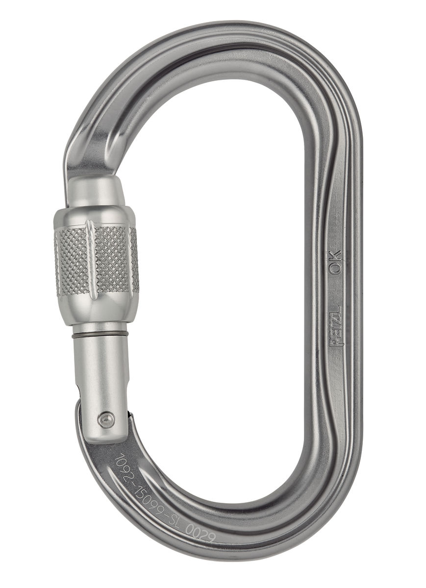 Carabiner (Petzl) OK SCREW-LOCK เงิน