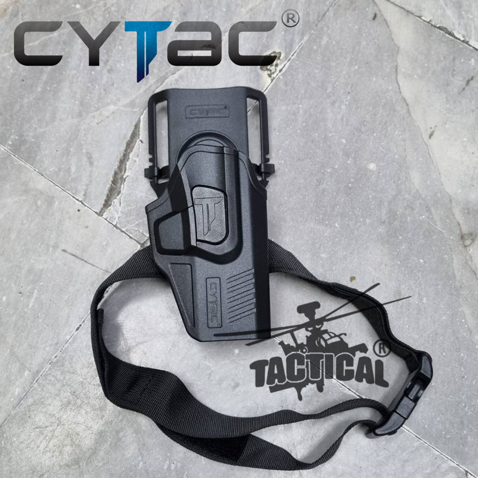 (งานแท้) ซองปืนปลดนิ้วชี้ + เพลทลดต่ำ + รัดขา ยี่ห้อ Cytac