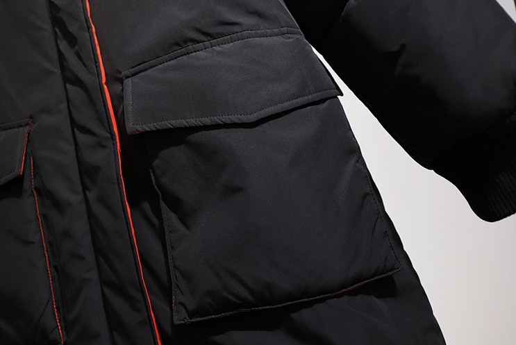 2324-0006 โค้ทกันหนาวบุนวมตัวยาว มีHoodถอดไม่ได้