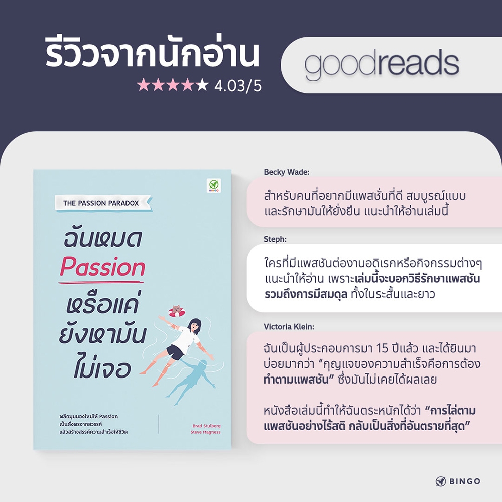 (พร้อมส่ง) ฉันหมด Passion หรือแค่ยังหามันไม่เจอ Brad Stulberg, Steve Magness Bingo