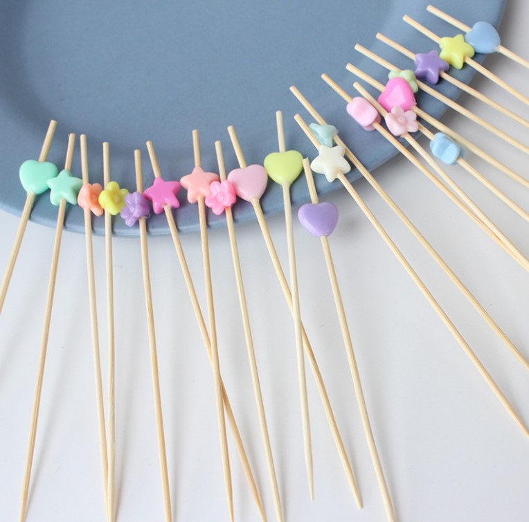 ไม้จิ้ม-ไม้เสียบอาหาร ความยาว 12 ซม. (แพ็ค 98-100 ชิ้น)