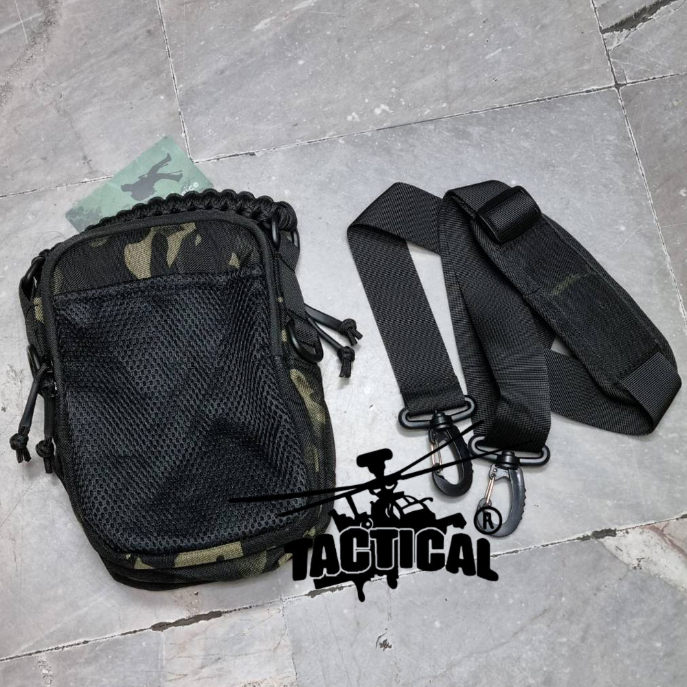 กระเป๋าสะพายข้างแบบ Molle หูหิ้วร้อยเชือกพาราคอร์ด