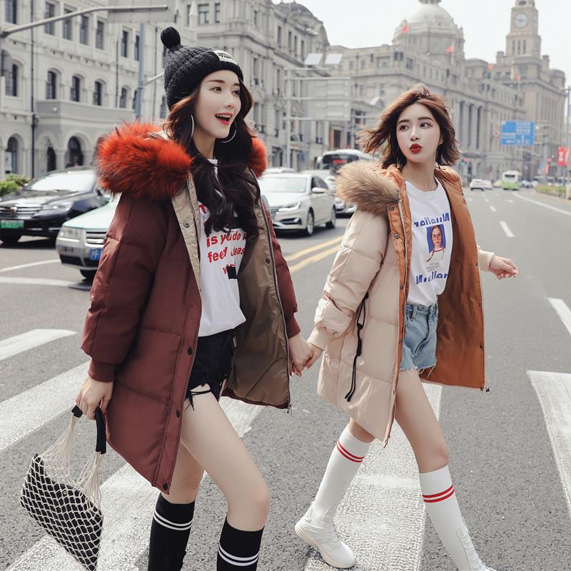 LD010 - เสื้อกันหนาว - เสื้อตัวยาว บุนุ่น หนา มีHoodเฟอร์ สี : เบจ / ดำ / แดง / อิฐ (เฟอร์จะสีต่างกันออกไป ตามรูปนะคะ)