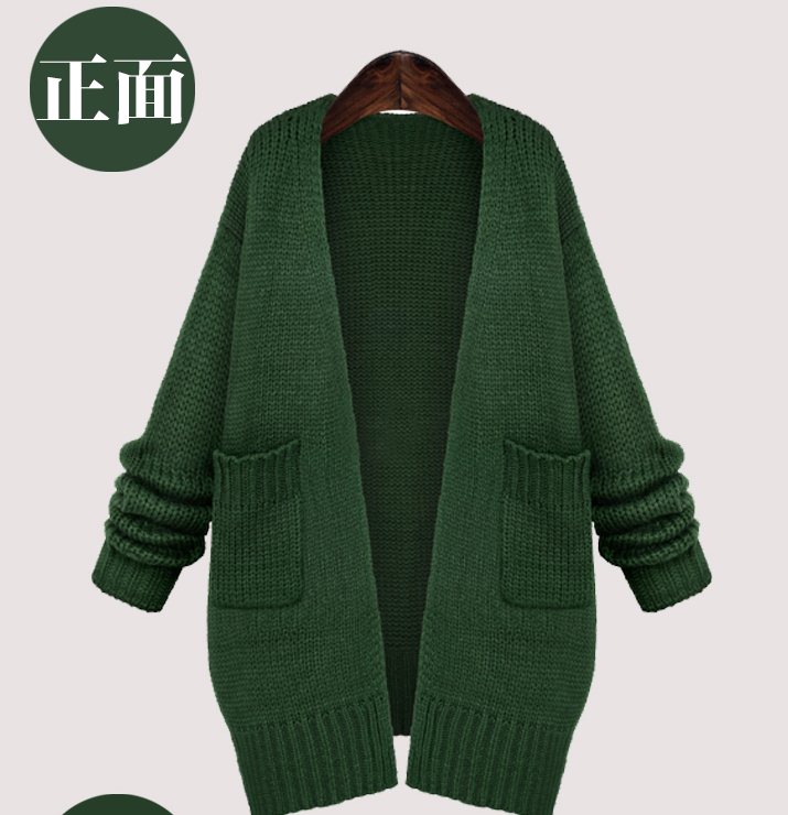 PreOrderคนอ้วน - เสื้อกันหนาวแฟชั่น ไซส์ใหญ่ คนอ้วน เสื้อคลุมคาร์ดิแกน ไหมพรม ยืดได้เยอะ สวย ๆ สี : เขียว / แดง / ดำ