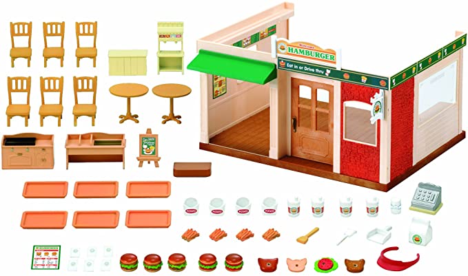 Sylvanian Families Hamburger Restaurant 5271 /ครอบครัวซิลวาเนียน แฟมิลี่ ร้านแฮมเบอร์เกอร์