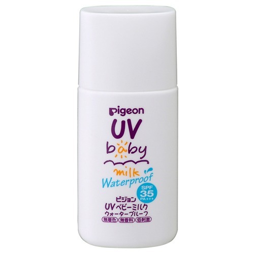 Pigeon UV Baby Milk Waterproof SPF35+ PA++++ 30g พีเจ้นครีมกันแดดกันน้ำสำหรับเด็ก 1ขวบขึ้นไป เนื้อน้ำนม
