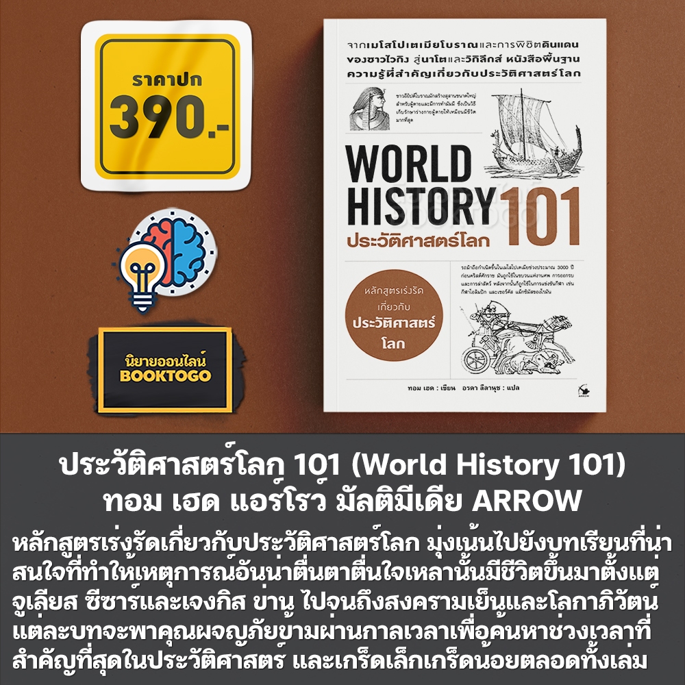 (พร้อมส่ง) ประวัติศาสตร์โลก 101 (World History 101) ทอม เฮด แอร์โรว์ มัลติมีเดีย ARROW