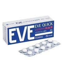 Eve Quick อีฟ ควิก ยาลดไข้บรรเทาปวด ตัวยาibuprofen ไอบูโพรเฟน エスエス製薬 จากประเทศญี่ปุ่น ขนาด40เม็ด