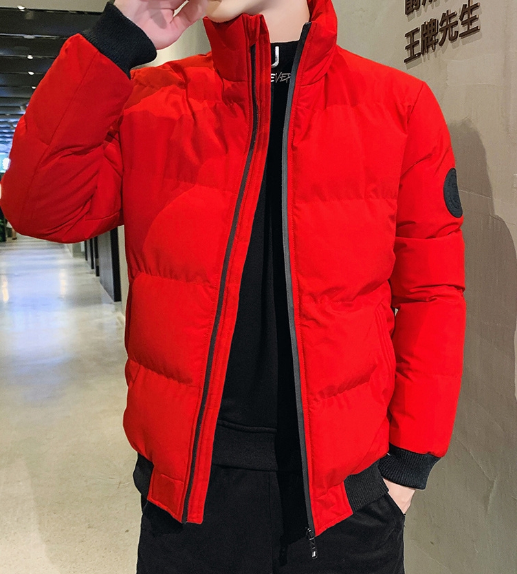 COM-002 เสื้อกันหนาวผู้ชาย บุนุ่น เรียบ เท่ สีดำ / ขาว / แดง / เขียวเข้ม