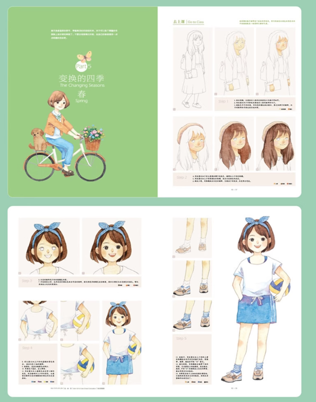 สอนวาดสีน้ำสไตล์ Mori Girls