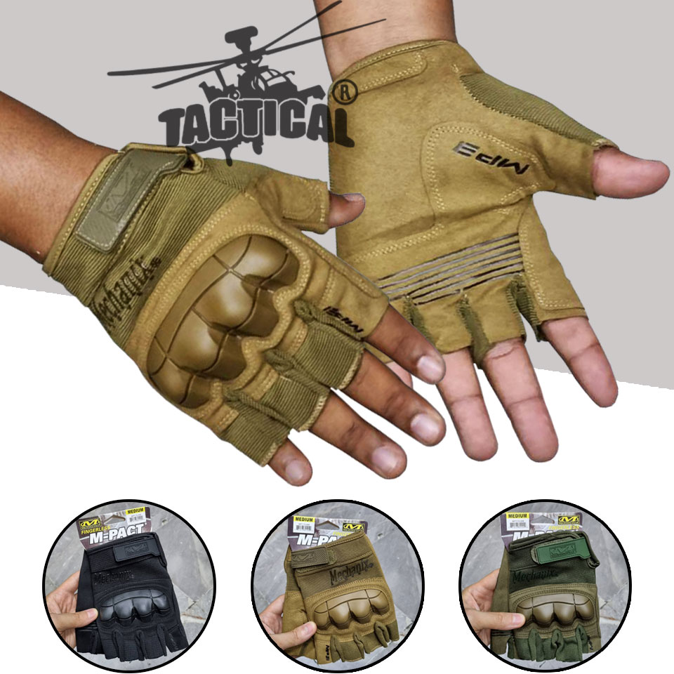 ถุงมือครึ่งนิ้ว Mechanix M-Pact 3