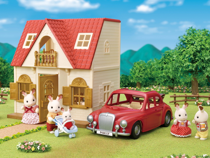 Sylvanian Families Cruising car ซิลวาเนียน แฟมิลี่ รถครอบครัวเปิดประทุน คันใหญ่สีแดง