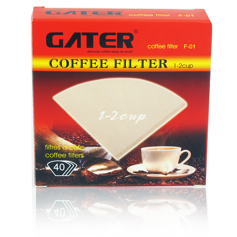กระดาษกรองกาแฟดริป GATER รูเดี่ยว V60 ขนาด 1-2 ถ้วย 1610-366