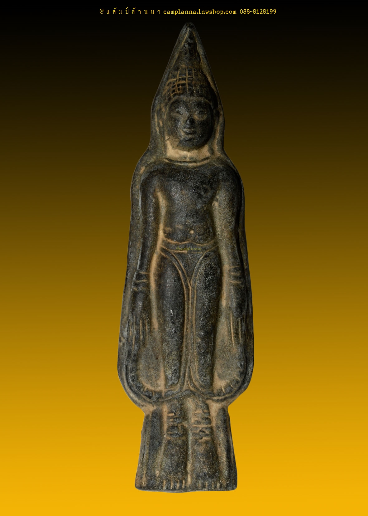 พระร่วงเปิดโลก เนื้อชินเงิน ขนาด 8.1x1.7 cm สุโขทัย (2)