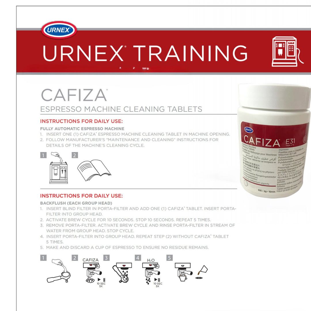 เม็ดน้ำยาล้างเครื่อชงกาแฟ CAFIZA E31 จำนวน 100 เม็ด รหัส 2004