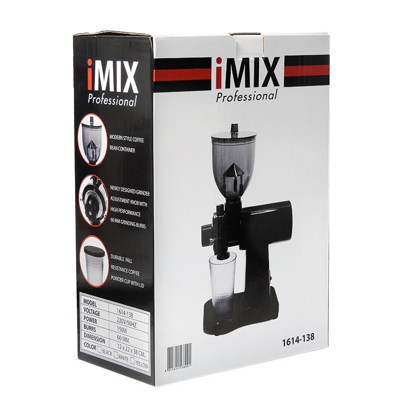 เครื่องบดกาแฟ iMIX150วัตต์ 15 กิโลกรัม ต่อชั่วโมง (สีดำ) 1614-138-C01
