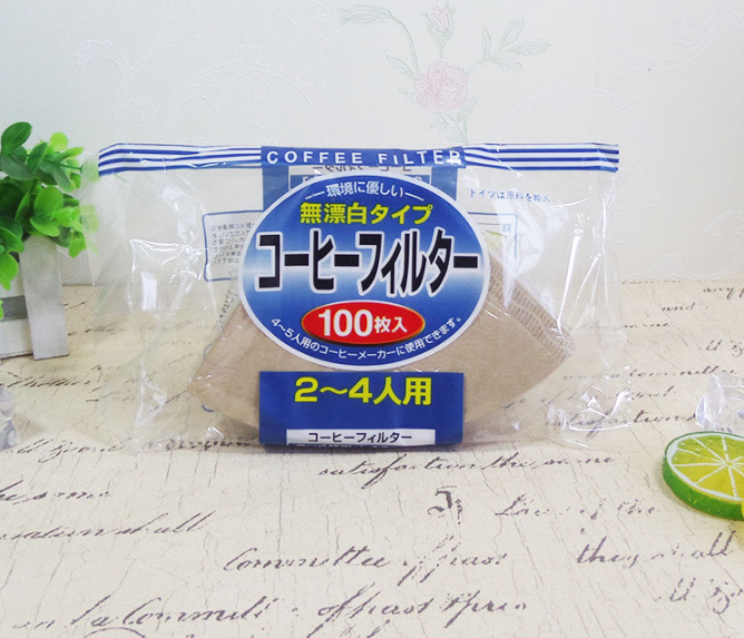 กระดาษกรองกาแฟ U102 สำหรับถ้วยกรอง 2-4 แก้ว (100 แผ่น) สีน้ำตาล รหัส 1618