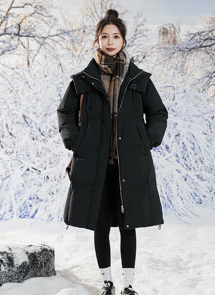 2324-0071 โค้ทไซส์ใหญ่ สีสวยอีกแล้ว ขนเป็ดนะคะ Hoodถอดไม่ได้