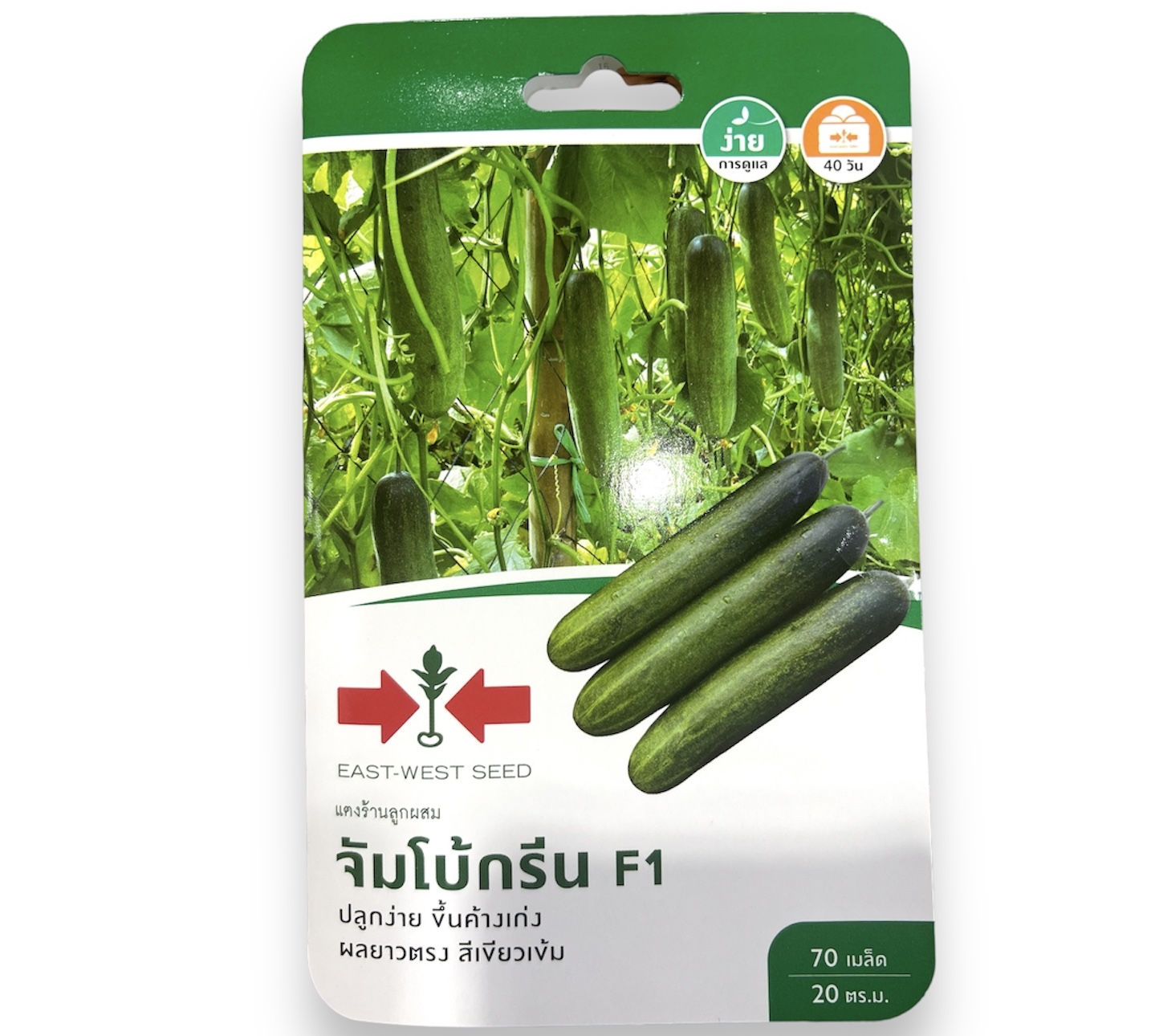 ศรแดง แตงร้าน จัมโบ้กรีน (70 เมล็ด)