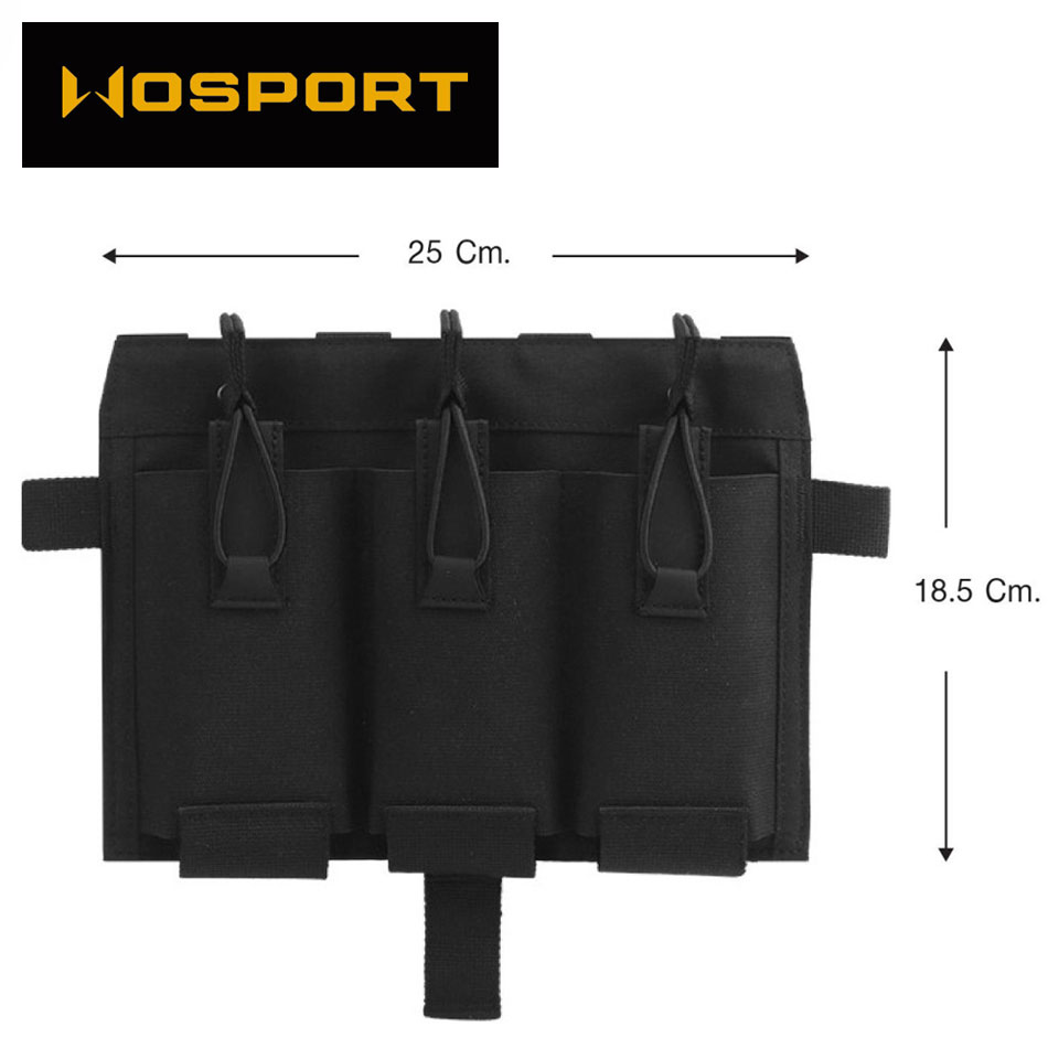 ซองแม็กกาซีน M4 Triple Elastic Plate (Wosport)