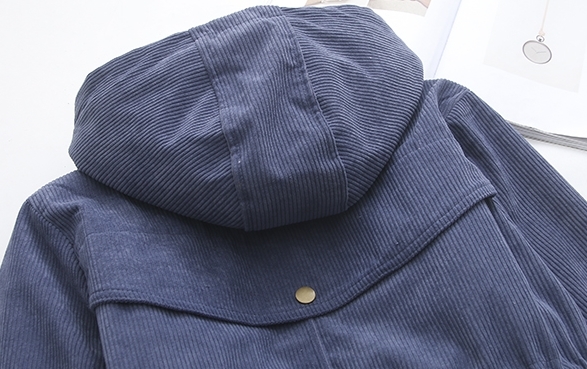 Pre190002 - PreOrder - เสื้อกันหนาว ผ้าลูกฟูก บุขนด้านใน สี น้ำเงิน / น้ำตาล / ดำ