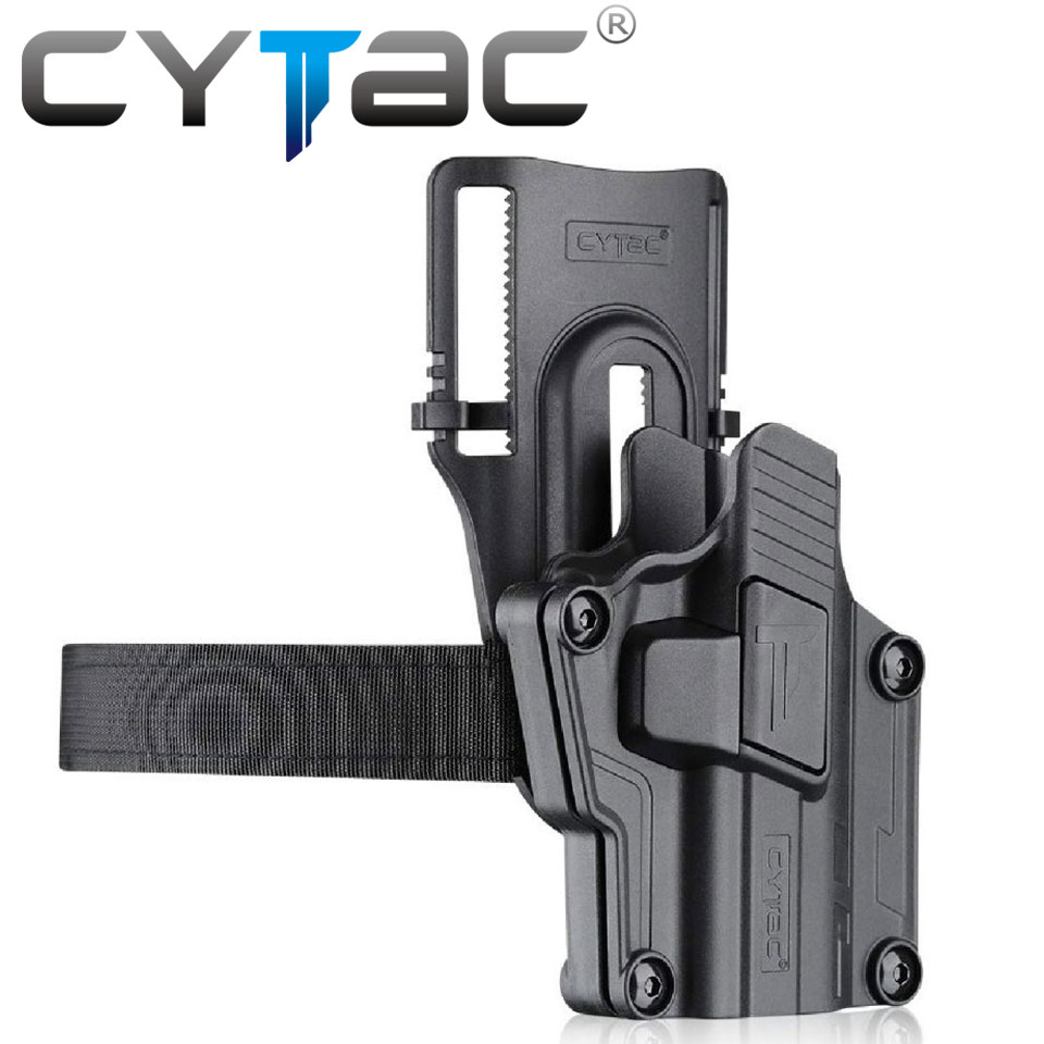 (งานแท้) ซองปืน Mega-Fit (Gen 2) + เพลทลดต่ำ + รัดขา ยี่ห้อ Cytac