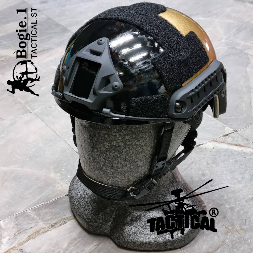 หมวก Fast สายตรวจ ทอง-ดำ BG1 (ปรับหลังแบบใหม่)