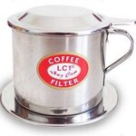 กาชงกาแแฟดริปเวียดนาม หม้อหยดกาแฟ สแตนเลส LC ความจ 6Q มีด้ามจับ รหัส 1418